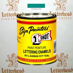 1 Shot Lettering Enamel Paint Kansas City Teal 157L - Quart 1 Shot Lettering Enamel Paint Kansas City Teal 157L - Quart