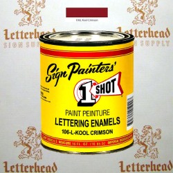 1 Shot Lettering Enamel Paint Kool Crimson 106L - 1/2 Pint 1 Shot Lettering Enamel Paint Kool Crimson 106L - 1/2 Pint