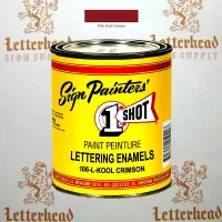 1 Shot Lettering Enamel Paint Kool Crimson 106L - Quart