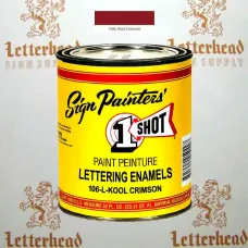 1 Shot Lettering Enamel Paint Kool Crimson 106L - Quart