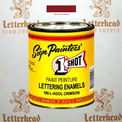 1 Shot Lettering Enamel Paint Kool Crimson 106L - Quart 1 Shot Lettering Enamel Paint Kool Crimson 106L - Quart