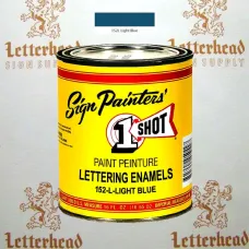 1 Shot Lettering Enamel Paint Light Blue 152L - 1/4 Pint