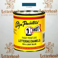 1 Shot Lettering Enamel Paint Light Blue 152L - Quart