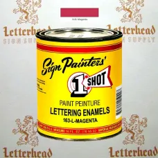 1 Shot Lettering Enamel Paint Magenta 163L - 1/4 Pint