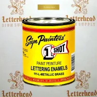 1 Shot Lettering Enamel Paint Metallic Brass 111L - Quart