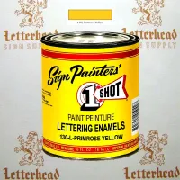 1 Shot Lettering Enamel Paint Primrose Yellow 130L - 1/4 Pint
