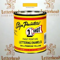 1 Shot Lettering Enamel Paint Primrose Yellow 130L - 1/4 Pint