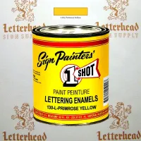 1 Shot Lettering Enamel Paint Primrose Yellow 130L - Quart