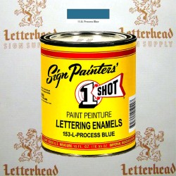 1 Shot Lettering Enamel Paint Process Blue 153L - Pint 1 Shot Lettering Enamel Paint Process Blue 153L - Pint