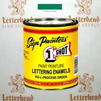 1 Shot Lettering Enamel Paint Process Green 143L - 1/4 Pint