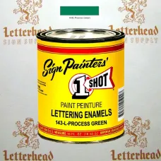1 Shot Lettering Enamel Paint Process Green 143L - 1/4 Pint