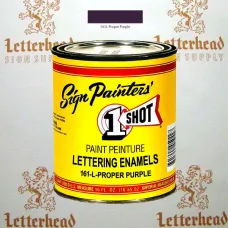 1 Shot Lettering Enamel Paint Proper Purple 161L - 1/4 Pint