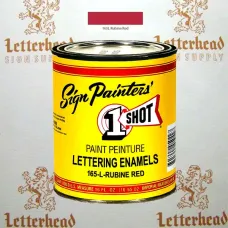 1 Shot Lettering Enamel Paint Rubine Red 165L- 1/4 Pint