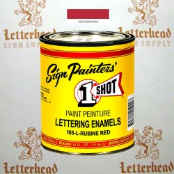 1 Shot Lettering Enamel Paint Rubine Red 165L- 1/4 Pint 1 Shot Lettering Enamel Paint Rubine Red 165L- 1/4 Pint