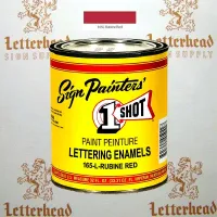 1 Shot Lettering Enamel Paint Rubine Red 165L- Quart