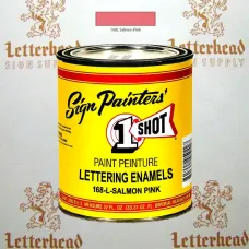 1 Shot Lettering Enamel Paint Salmon Pink 168L - Quart