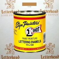 1 Shot Lettering Enamel Paint Tan 117L - 1/4 Pint