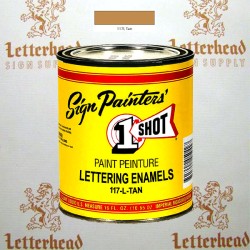 1 Shot Lettering Enamel Paint Tan 117L - 1/4 Pint 1 Shot Lettering Enamel Paint Tan 117L - 1/4 Pint