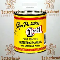 1 Shot Lettering Enamel Paint White 101L-Quart