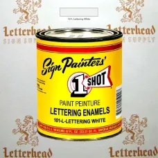 1 Shot Lettering Enamel Paint White 101L-Quart