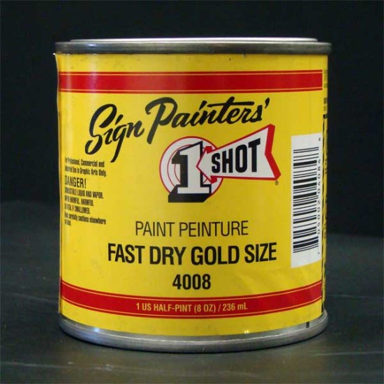 One Shot Paint 4008-Hp Fast Dry Gold Size One Shot Sign & Lettering Paint