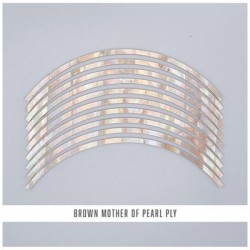 Abalam Curved Strips: Brown MOP Ply