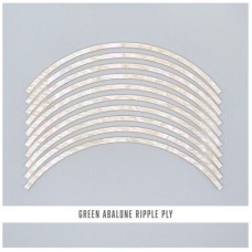 Abalam Curved Strips: Green Abalone Rippled Ply Abalam Curved Strips: Green Abalone Rippled Ply