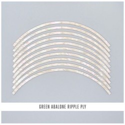 Abalam Curved Strips: Green Abalone Rippled Ply