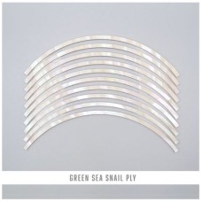 Abalam Curved Strips: Green Sea Snail Ply Abalam Curved Strips: Green Sea Snail Ply