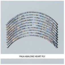 Abalam Curved Strips: Paua Abalone Heart Ply