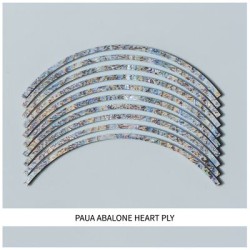 Abalam Curved Strips: Paua Abalone Heart Ply Abalam Curved Strips: Paua Abalone Heart Ply