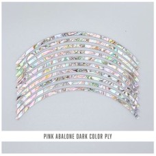 Abalam Curved Strips: Pink Abalone Dark Ply Abalam Curved Strips: Pink Abalone Dark Ply