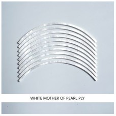 Abalam Curved Strips: White MOP Ply