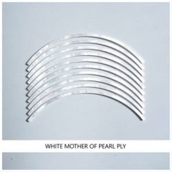 Abalam Curved Strips: White MOP Ply