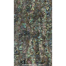 Abalam Laminated Sheet: Green Abalone Heart — Surface Inlay