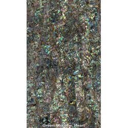 Abalam Laminated Sheet: Green Abalone Heart — Surface Inlay