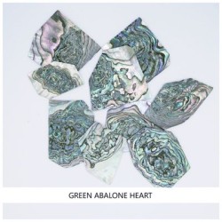Solid Shell Blanks: Green Abalone Heart Solid Shell Blanks: Green Abalone Heart