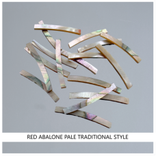 Traditional Curved Strips: Red Abalone Pale