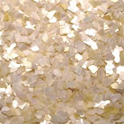 Pale Gold Mother of Pearl Crushed (Brocade) Flakes for Inlay - 1/2 lb Pale Gold Mother of Pearl Crushed (Brocade) Flakes for Inlay - 1/2 lb