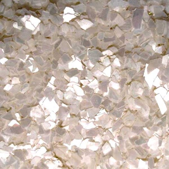 Mother of Pearl Crushed (Brocade) Flakes for Inlay - 1 lb