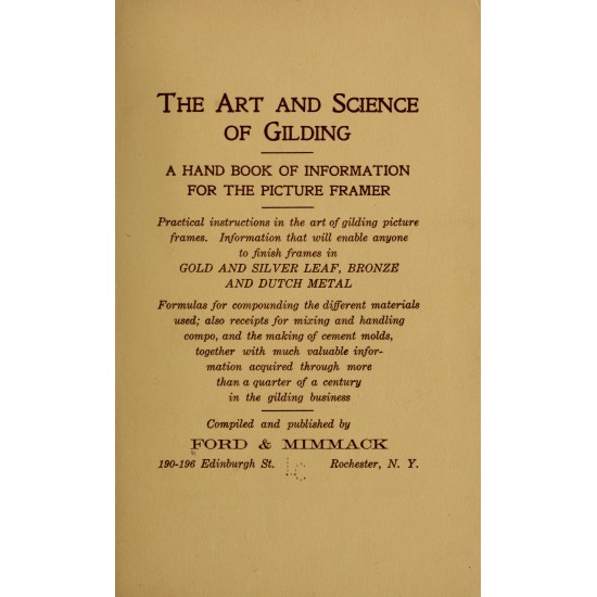 The Art and Science of Gilding (1909) — Digital Download
