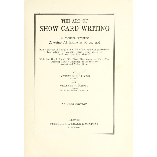 The Art of Show Card Writing (1922 ed.) (1922) — Digital Download