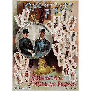 Finest Tobacco Cards Cigar Box Label