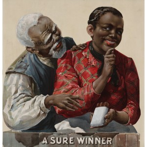 Sure Winner Couple Cigar Box Label