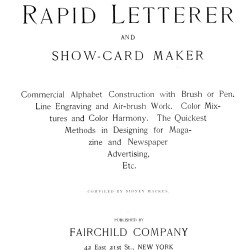 Fairchild's Rapid Letterer and Show-Card Maker (1910) — Digital Download Fairchild's Rapid Letterer and Show-Card Maker (1910) — Digital Download