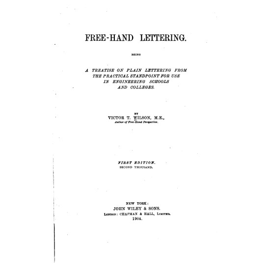 Free-Hand Lettering (1904) — Digital Download