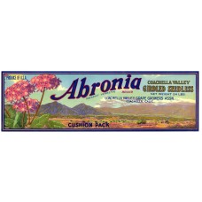Abronia Grapes Fruit Crate Label