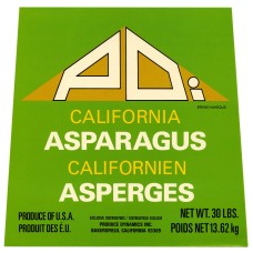 Ad Asparagus Fruit Crate Label