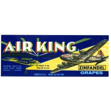 Air King Zinfandel Fruit Crate Label Air King Zinfandel Fruit Crate Label
