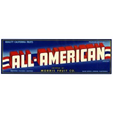 All American Fruit Crate Label